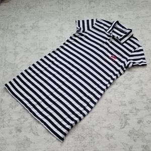 Ralph Lauren Navy and White Striped Polo Dress